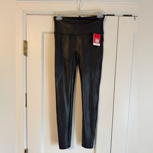 SPANX Faux Leather Leggings Medium NWT